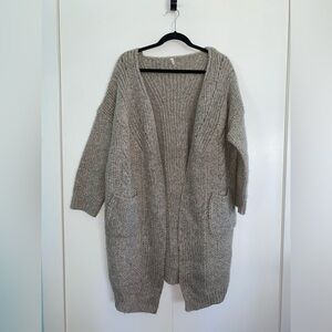 Simonetta XL Tan/Grey Chunky Knit Sweater